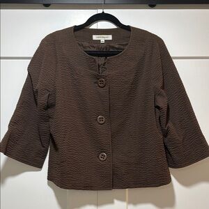 Vintage Harve Bernard Brown Textured Blazer